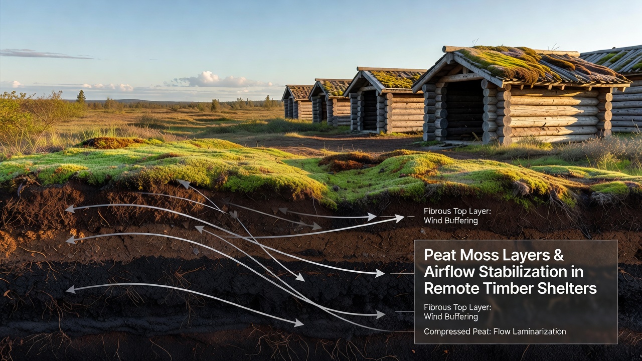 Peat Moss Layers and Their Role in Stabilizing Airflow Patterns Across Remote Timber Shelters